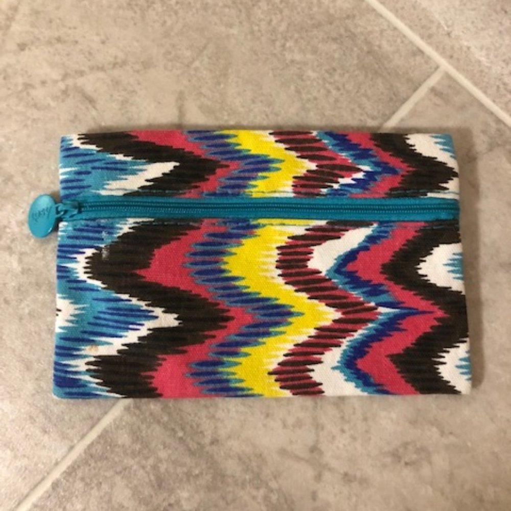 3/$12 Canvas Ipsy Geometric Print Card/Coin Pouch